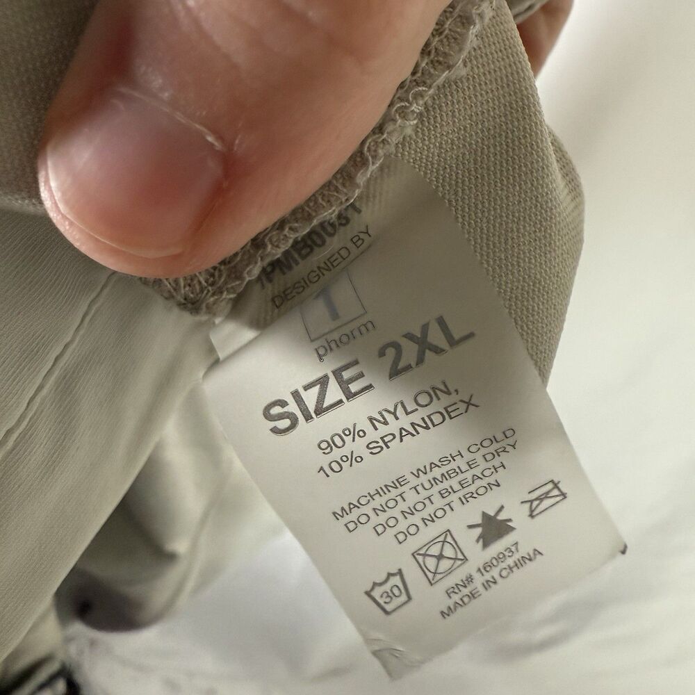 1st Phorm Shorts Men's 2XL 40 Beige Chino Cargo Pocket Zip 7" Inseam - Picture 9 of 9